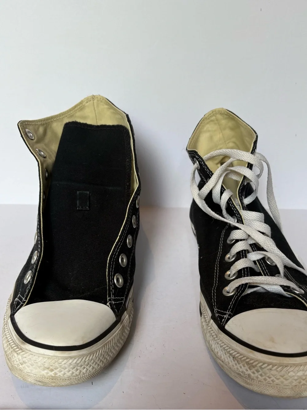 Converse Black and White High Top Sneakers Unisex All Star men's 10, women 12